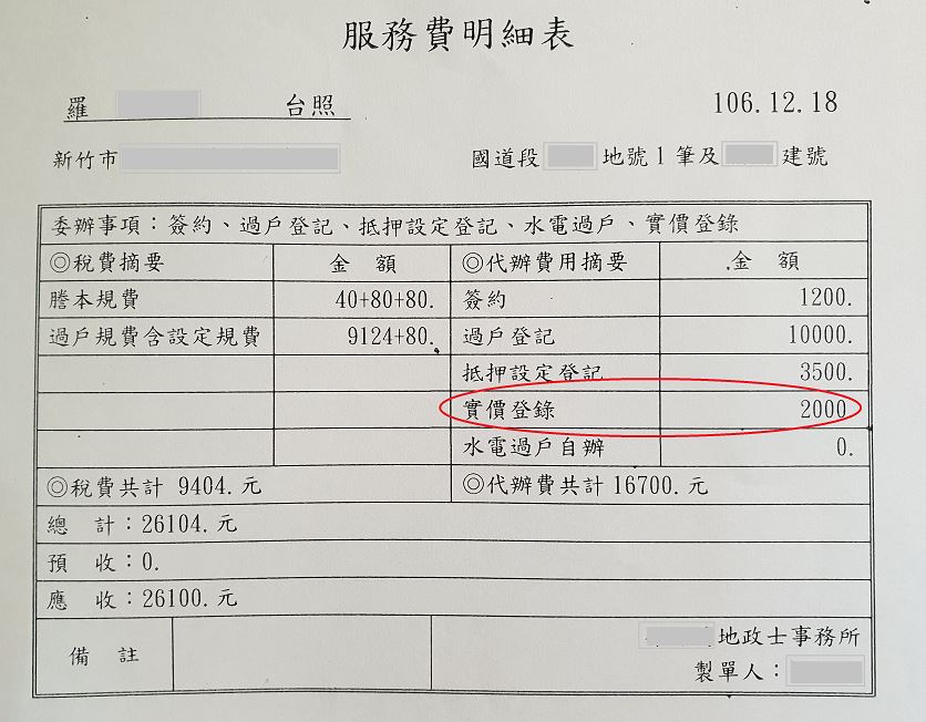 買房費用要抓多少? 搞懂這些被忽略的費用才不會爆預算 - 第4張圖 實價登錄申報費用