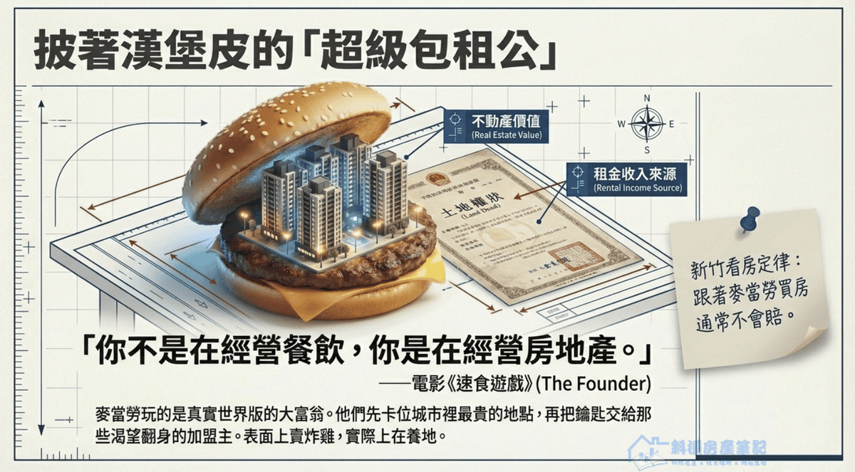 麥當勞賣的不是漢堡？揭密比「實價登錄」更準的房地產致富術